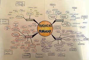 Myšlenková mapa - psychické poruchy.